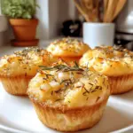 Golden Crust Garlic Rosemary Focaccia Muffins