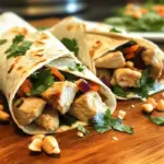 Thai Peanut Chicken Wraps