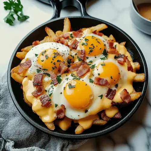 Breakfast Poutine with Hollandaise Sauce
