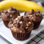 Chocolate Banana Oatmeal Muffins