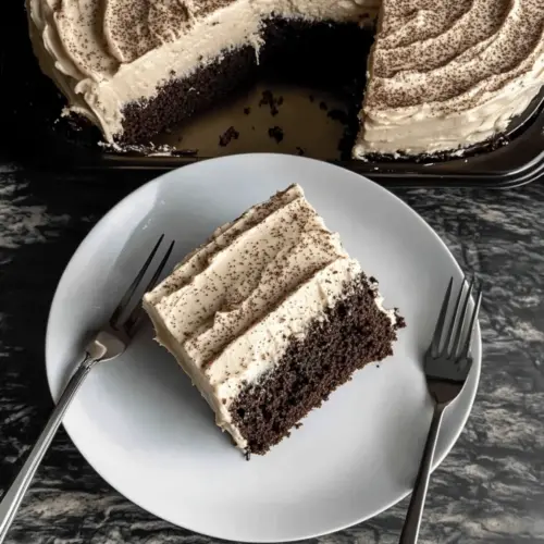 Dark Chocolate Espresso Cake with Brown Butter Frosting