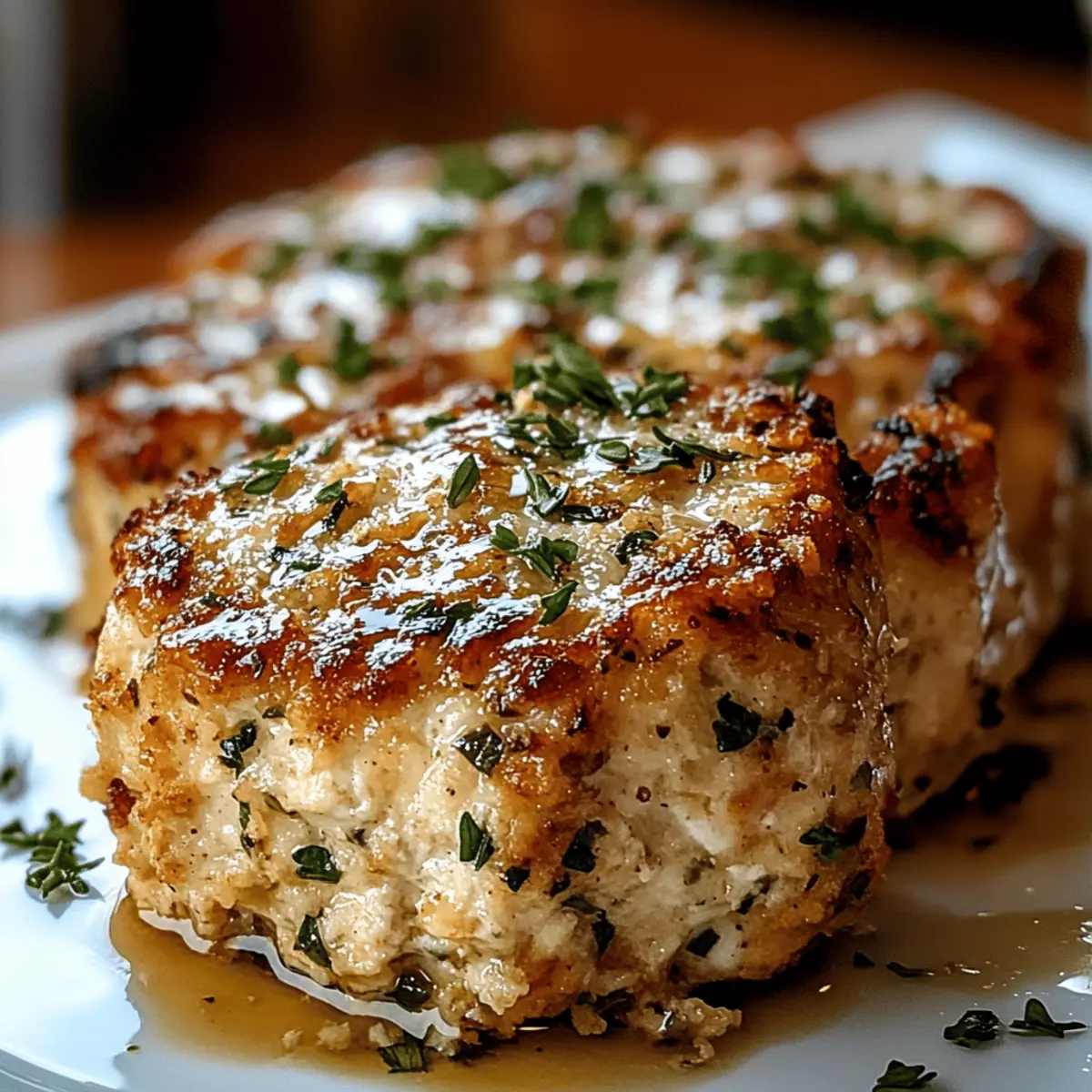 Garlic Parmesan Chicken Meatloaf