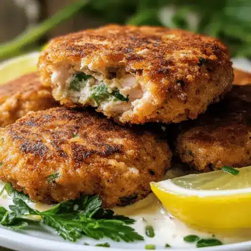 Golden Crispy Salmon Cakes with Zesty Lemon-Dill Sauce