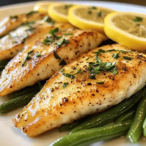 Lemon Garlic Tilapia with Green Beans