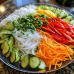 Spring Roll Salad with Spicy Ginger Dressing