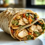 Thai Peanut Chicken Wraps