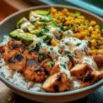 Street Corn Chicken Rice Bowl