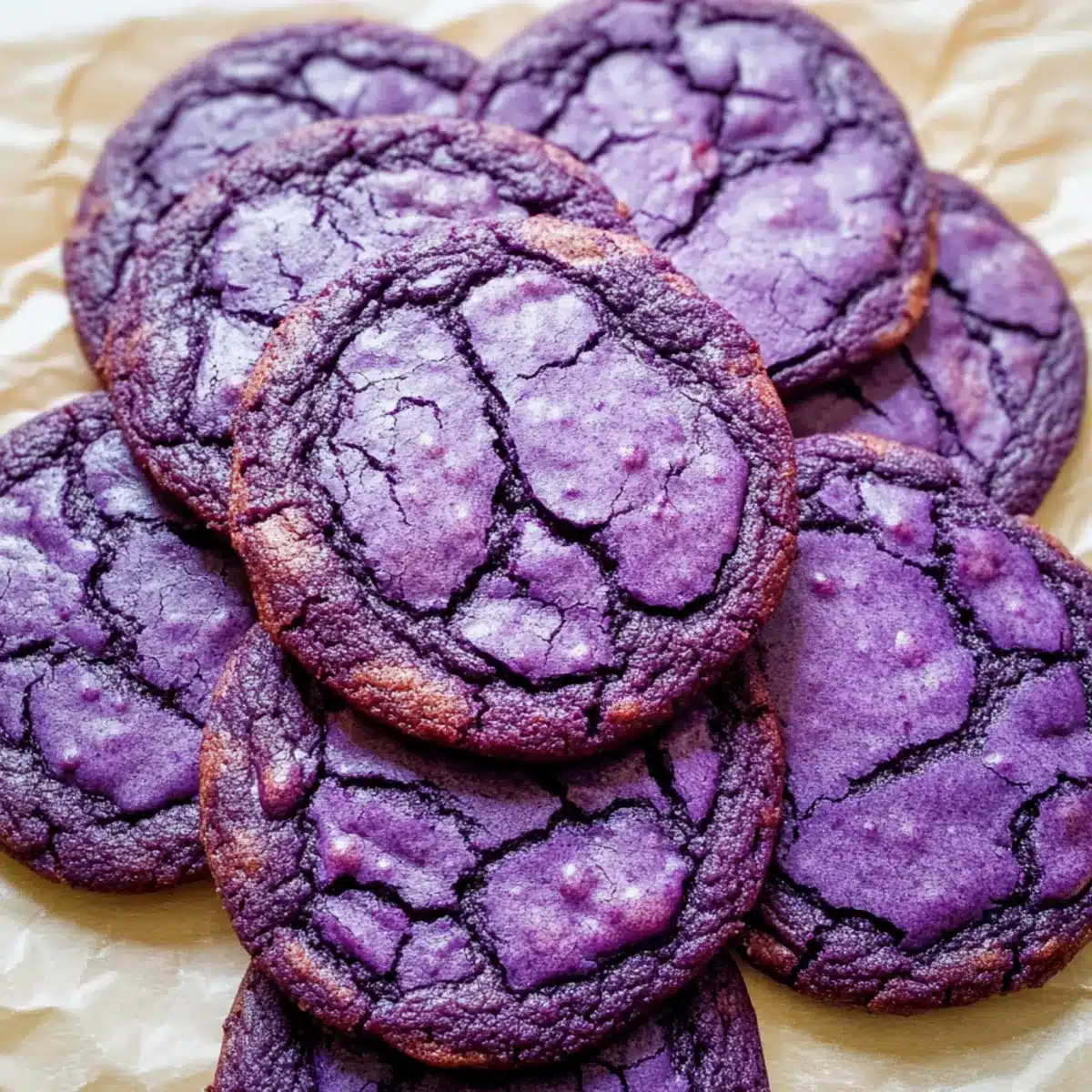 30-Minute Ube Brownie Cookies