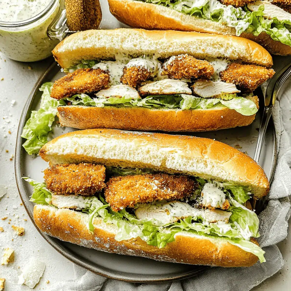 Chicken Caesar Sandwiches