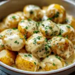 Creamy Garlic Sauce Baby Potatoes