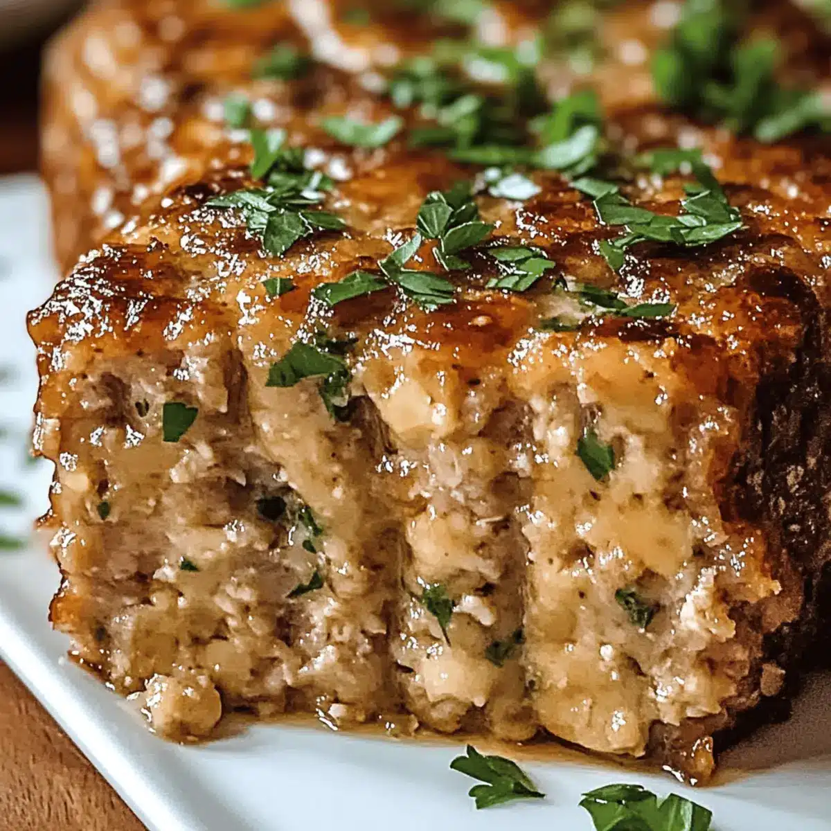 Garlic Parmesan Chicken Meatloaf