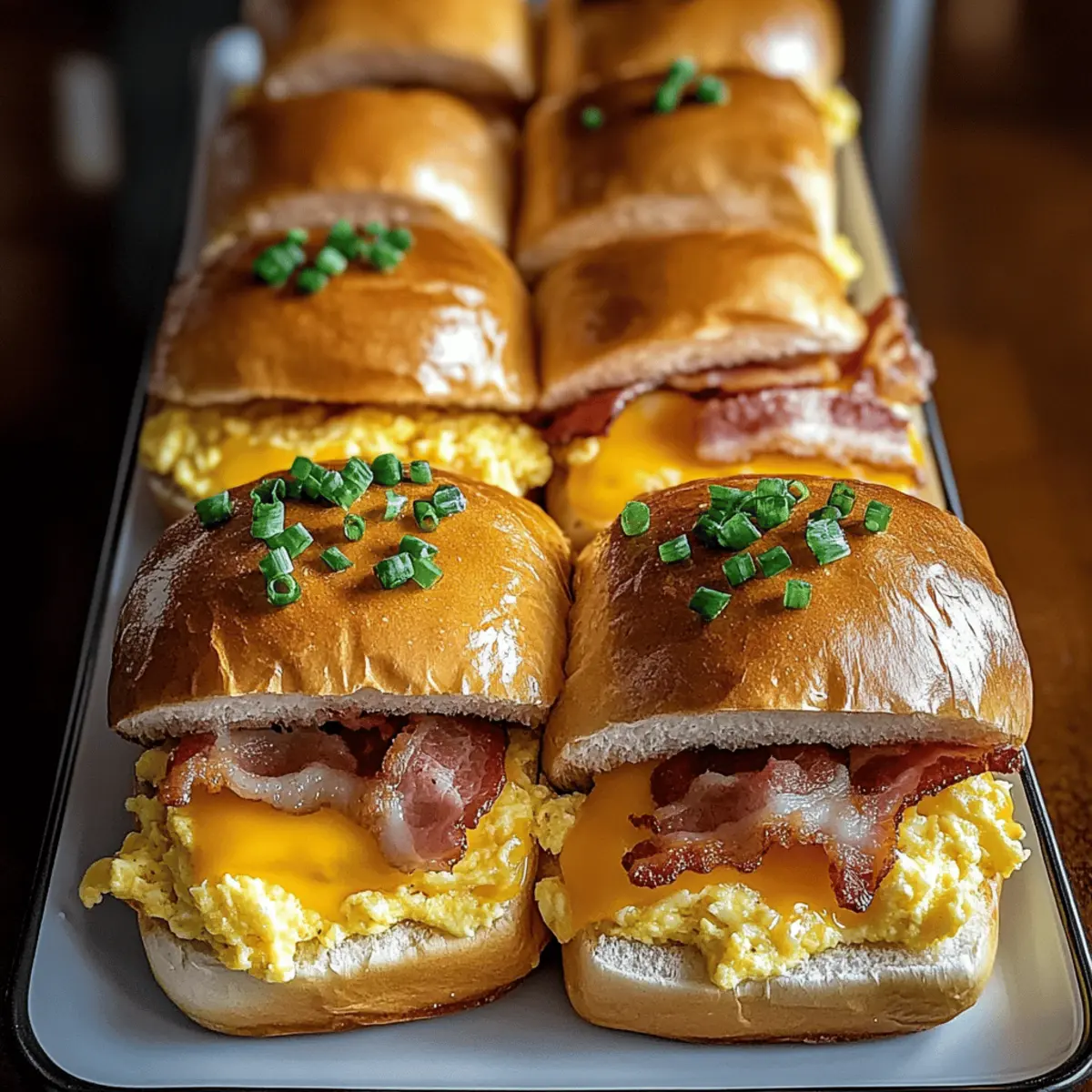 Hawaiian Roll Breakfast Sandwiches