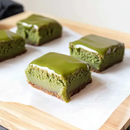 Matcha Mochi Brownies w/ Matcha Ganache