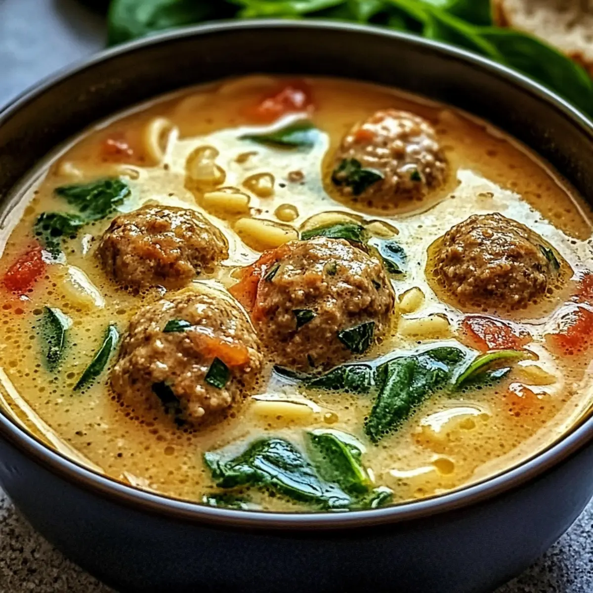 Creamy Italian Meatball Soup