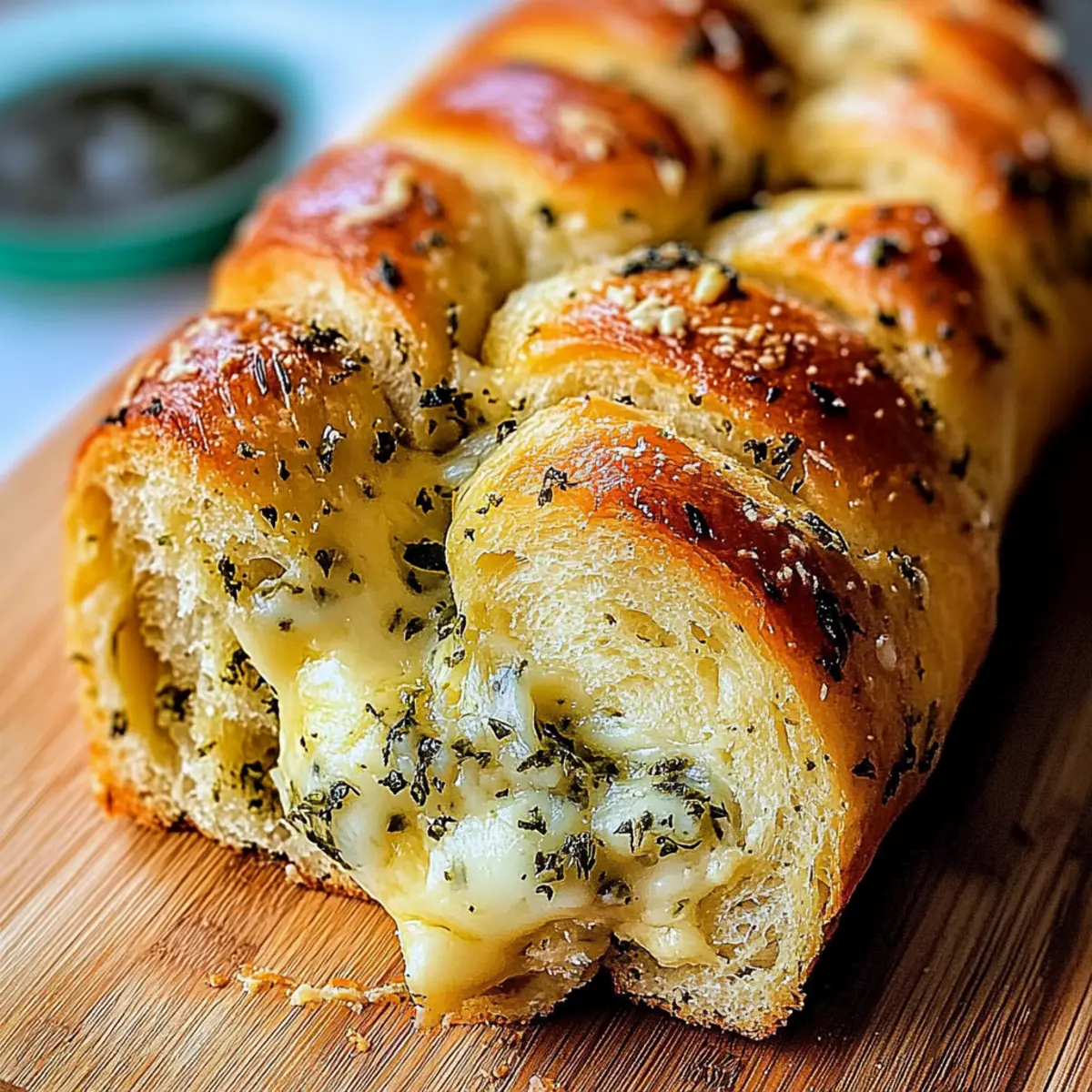 Swirled Garlic Herb And Cheese Bread