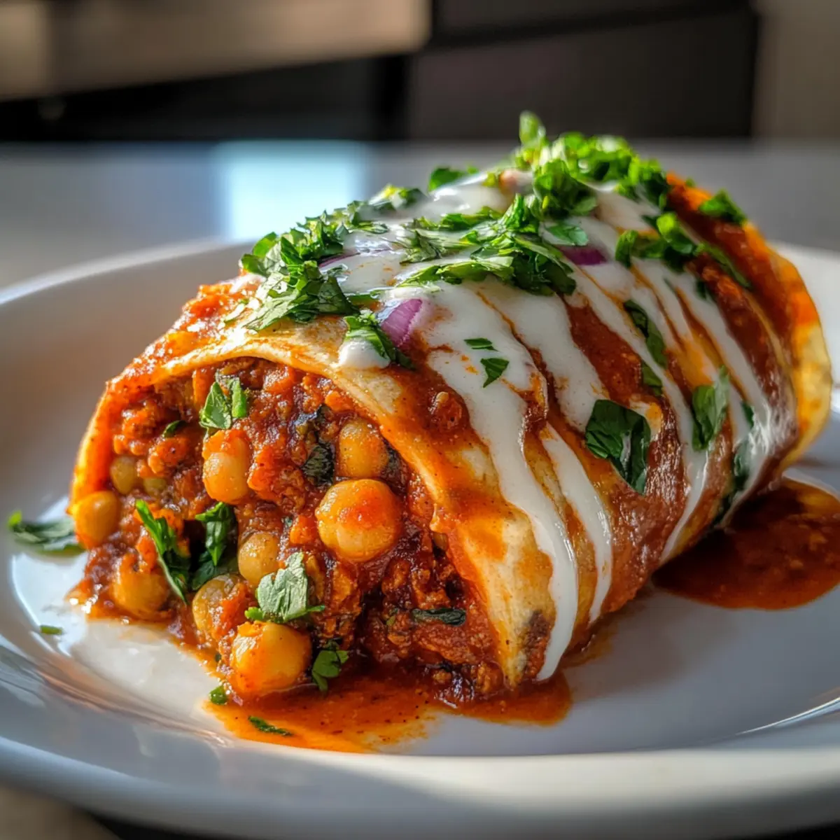 Spicy Buffalo Chickpea Wraps