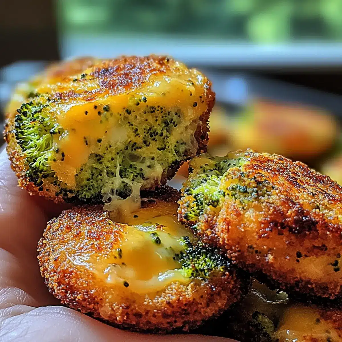 Low Carb Crispy Broccoli Cheese Rounds