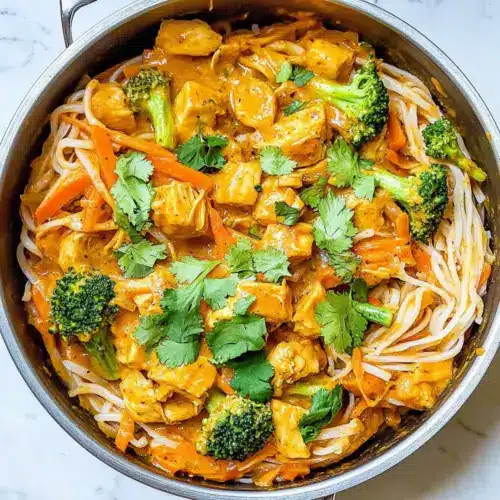 Coconut Curry Chicken and Rice Noodles