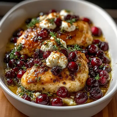 Honey Cranberry Chicken Bake with Ricotta Cheese