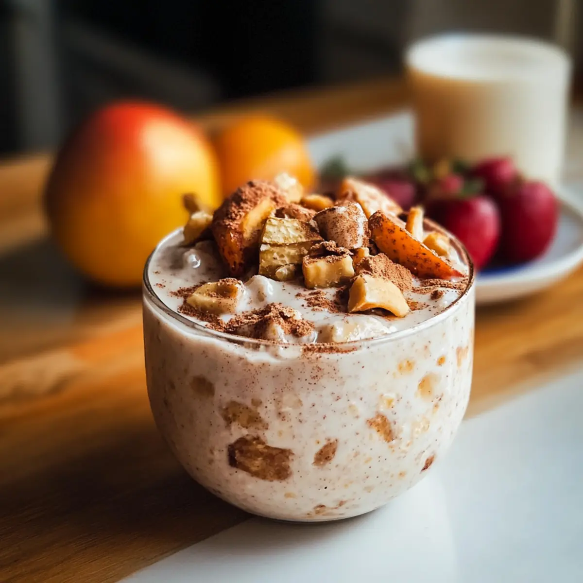 Delicious Cinnamon Roll Overnight Oats