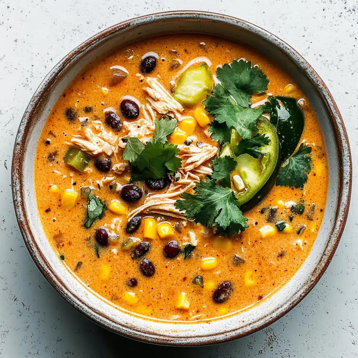 Easy Chicken, Poblano, and Black Bean Soup