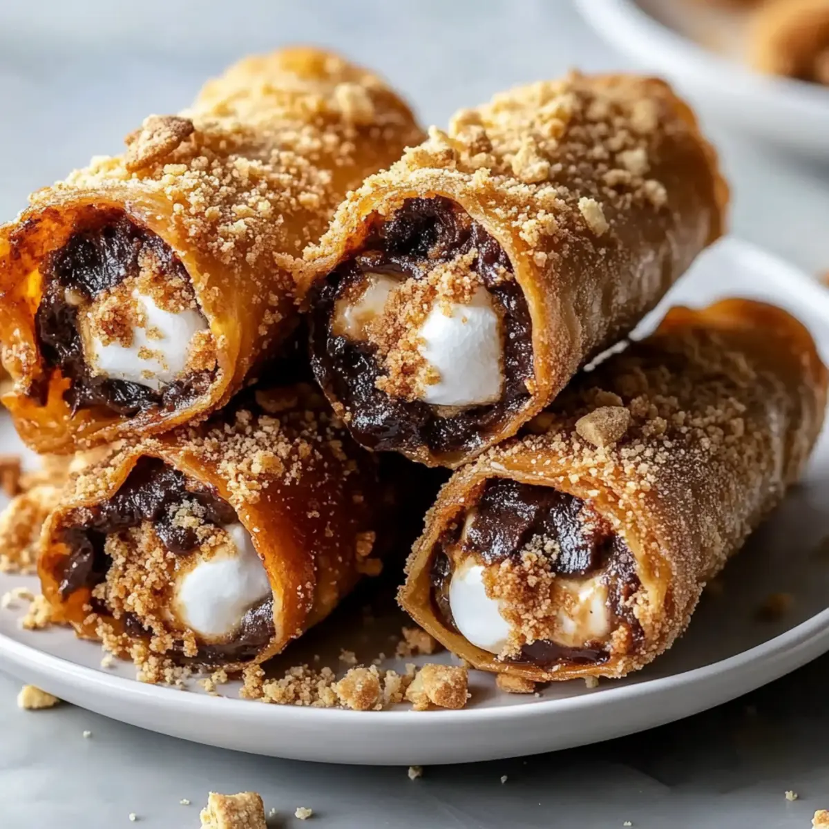 Cinnamon S’mores Egg Rolls