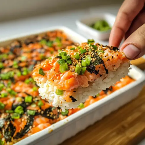 Salmon Sushi Bake