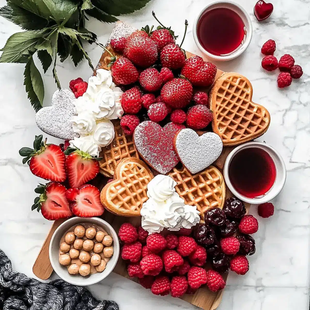 Valentine’s Day Waffle Breakfast Board