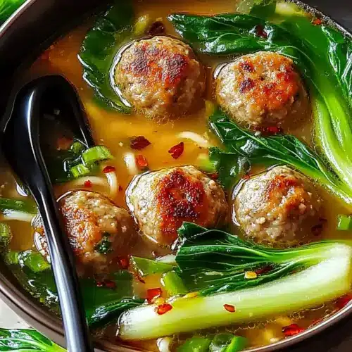 Ginger Chicken Meatball Soup