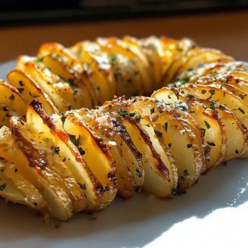 Crispy Garlic Butter Accordion Potatoes