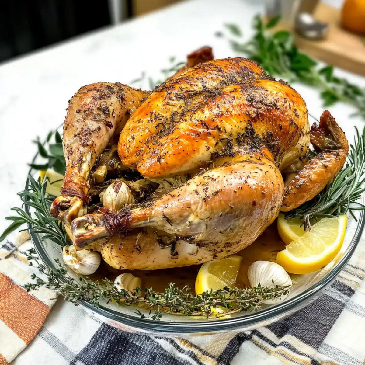 Butter Roasted Turkey with Garlic and Herbs