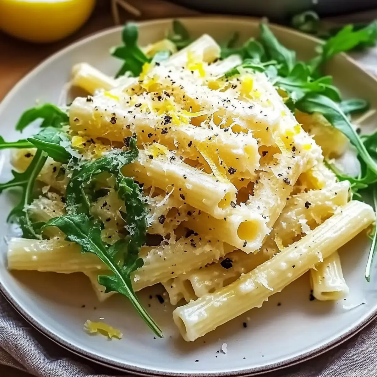 Creamy Lemon Ricotta Pasta with Arugula