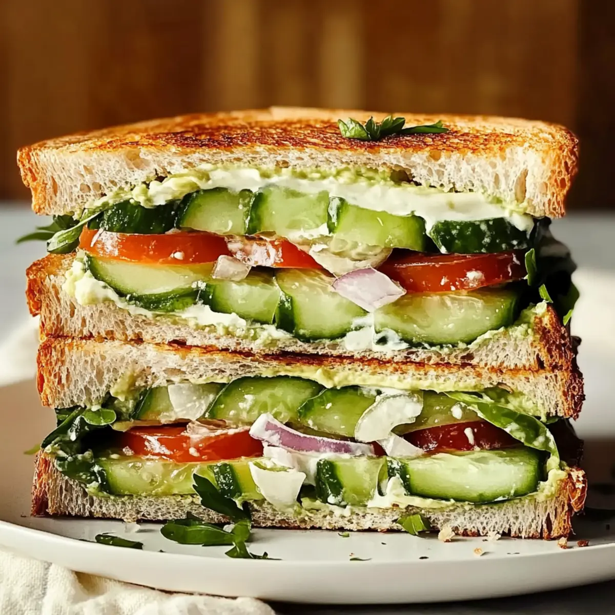 Loaded Cucumber & Avocado Sandwich