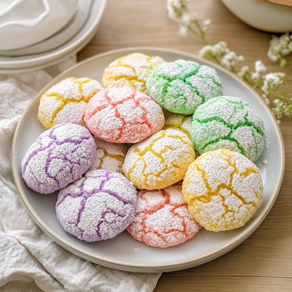 Springtime Crinkle Cookies