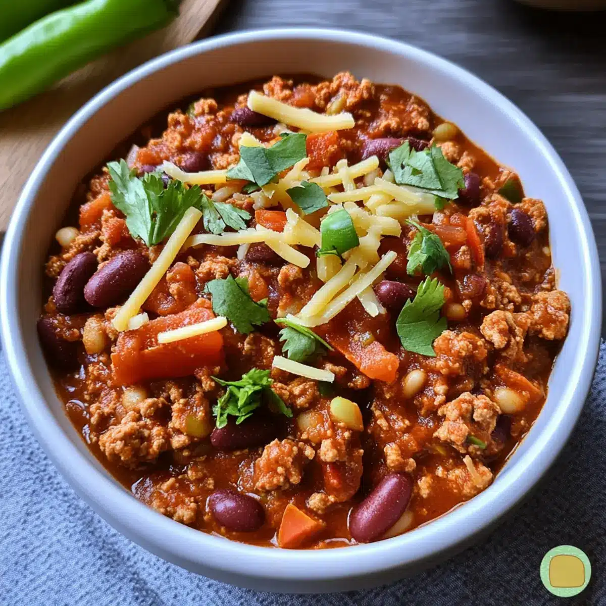 Slow Cooker Ground Turkey Chili