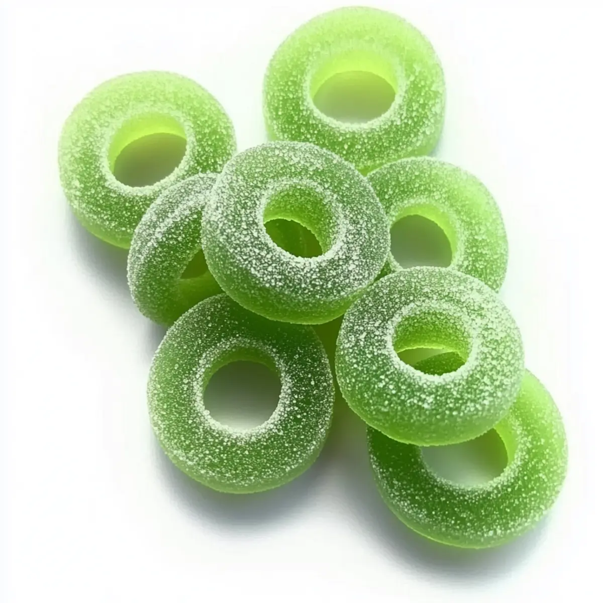 GUMMY APPLE RINGS, LIGHT SOUR