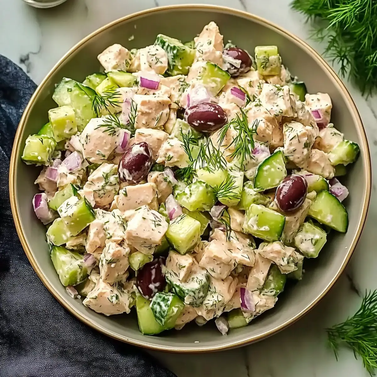 High Protein Mediterranean Chicken Salad