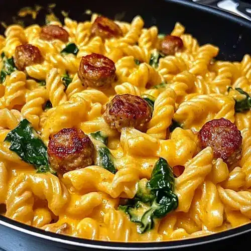 One-Pan White Cheddar Ranch Sausage Magic Pasta