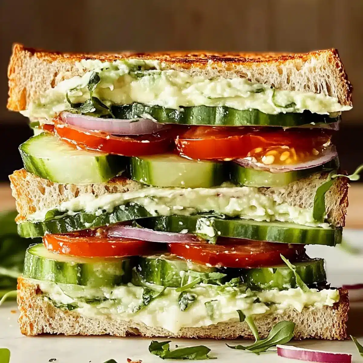Loaded Cucumber & Avocado Sandwich
