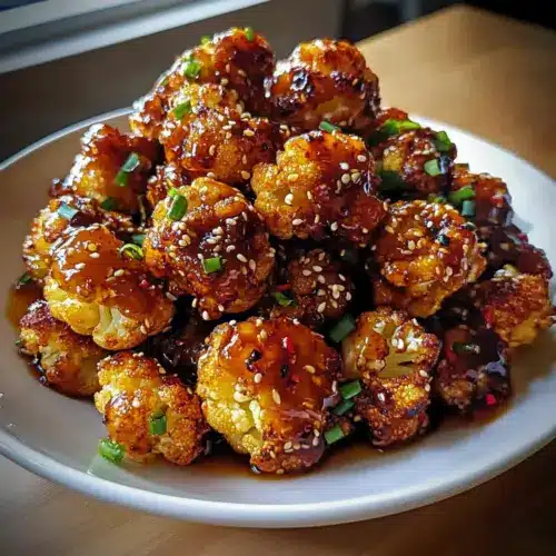 Amazing Sticky Honey Garlic Cauliflower