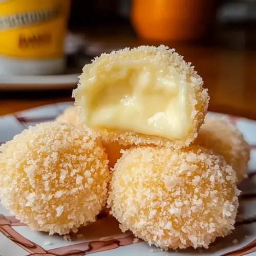 Creamy Custard Mochi Balls