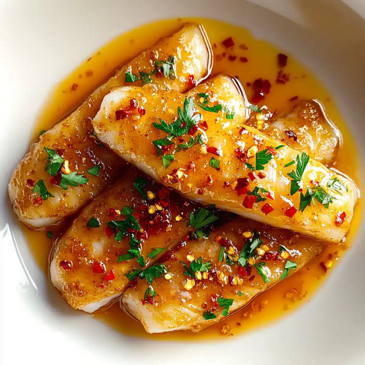 Sticky Garlic Butter Sweet Chili Cod