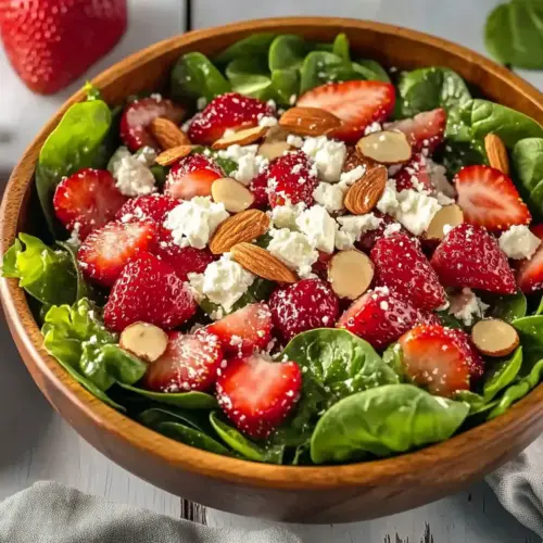 Strawberry Romaine Feta Salad