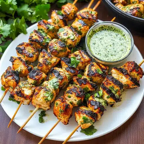 Peruvian Grilled Chicken Skewers