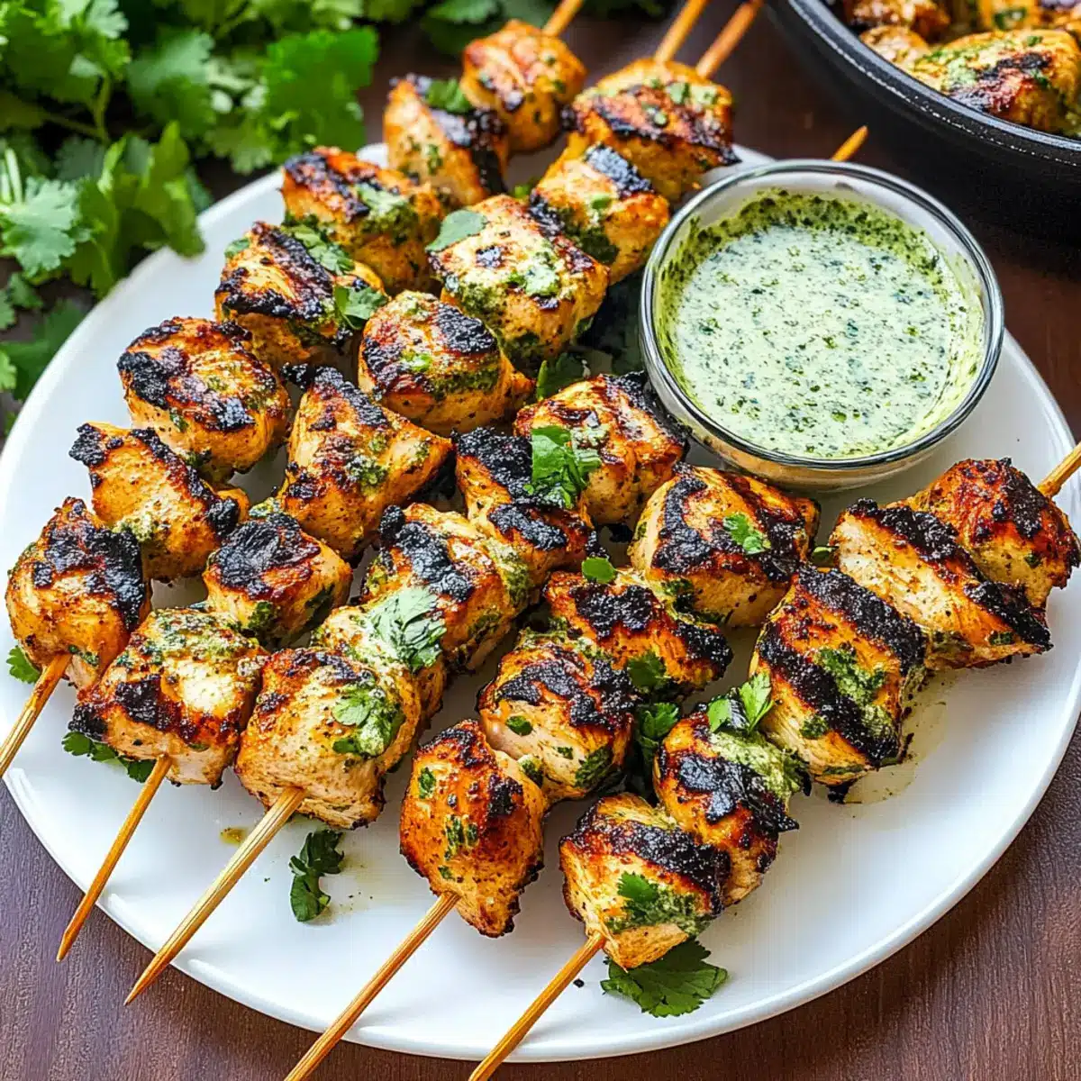 Peruvian Grilled Chicken Skewers