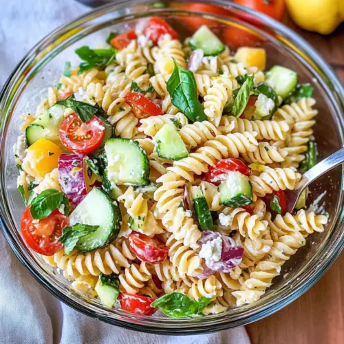 High Protein Cottage Cheese Pasta Salad