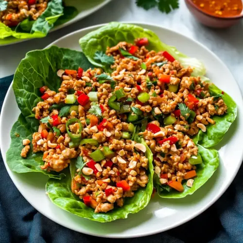 Thai Chicken Lettuce Wraps