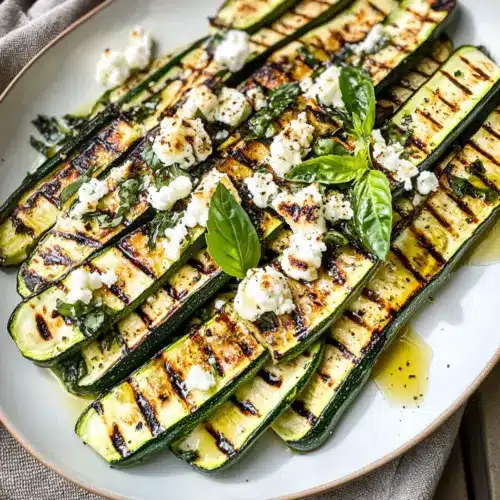 Grilled Zucchini With Goat Cheese, Basil & Honey