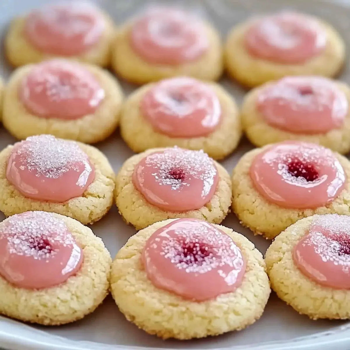 Pink Lemonade Thumbprint Cookies