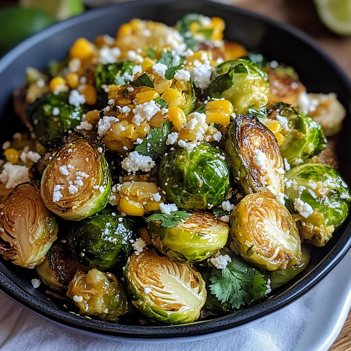 Mexican Street Corn Brussels Sprouts